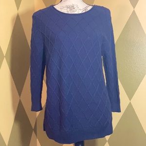 Women’s Crofton Barrow 3/4 Sleeve Navy Blue Knit Sweater size Medium
